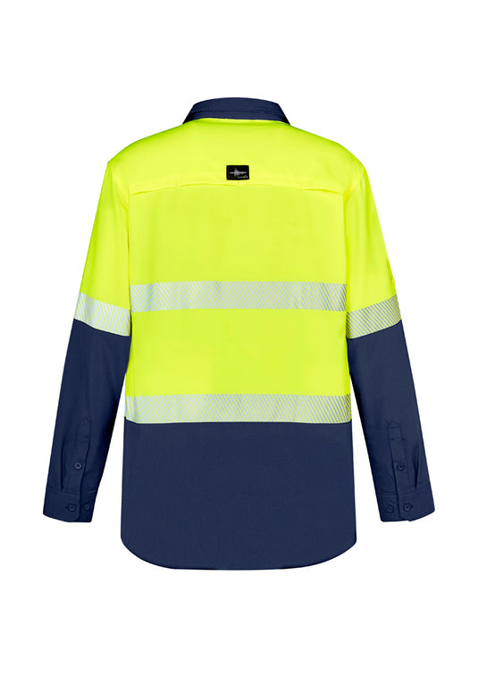 Wholesale ZW470 Syzmik Mens Hi Vis Outdoor Segmented Tape L/S Shirt Printed or Blank