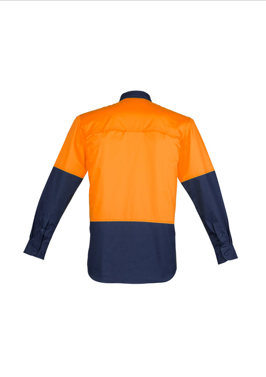 Wholesale ZW560 Syzmik Mens Hi Vis Closed L/S Shirt Printed or Blank