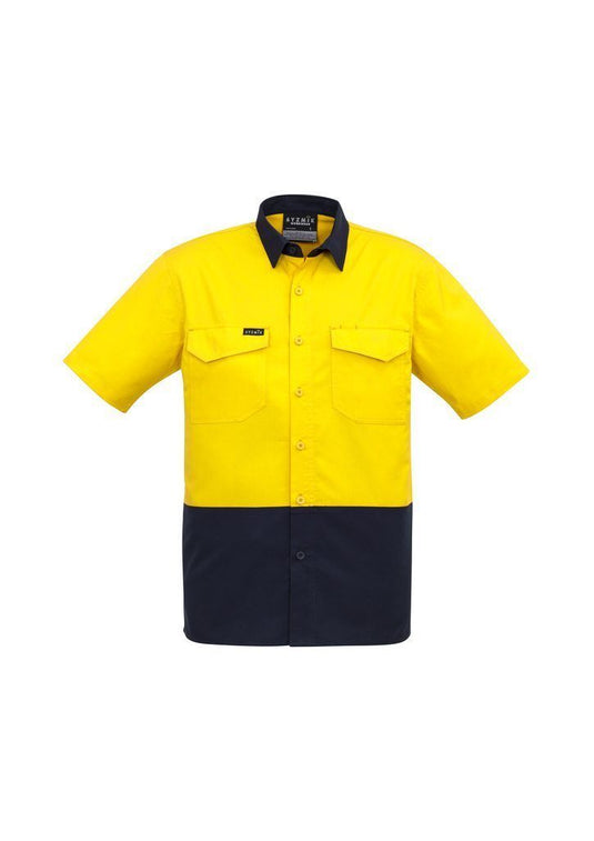 Wholesale ZW815 Rugged Cooling Hi Vis Spliced Short Sleeve Shirt Printed or Blank