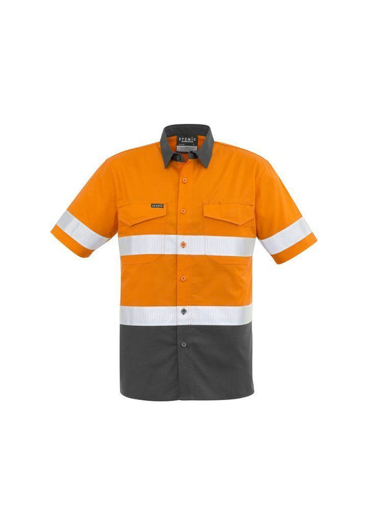 Wholesale ZW835 Rugged Cooling Hi Vis Short Sleeved Shirt Printed or Blank