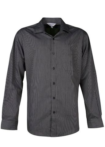 Load image into Gallery viewer, Wholesale 1900L Aussie Pacific Mens Henley Striped Long Sleeve Shirt Printed or Blank
