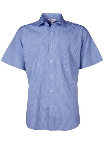 Wholesale 1901S Aussie Pacific Mens Toorak Check Short Sleeve Shirt Printed or Blank