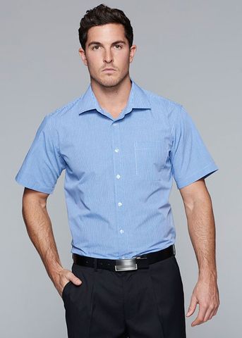 Load image into Gallery viewer, Wholesale 1901S Aussie Pacific Mens Toorak Check Short Sleeve Shirt Printed or Blank
