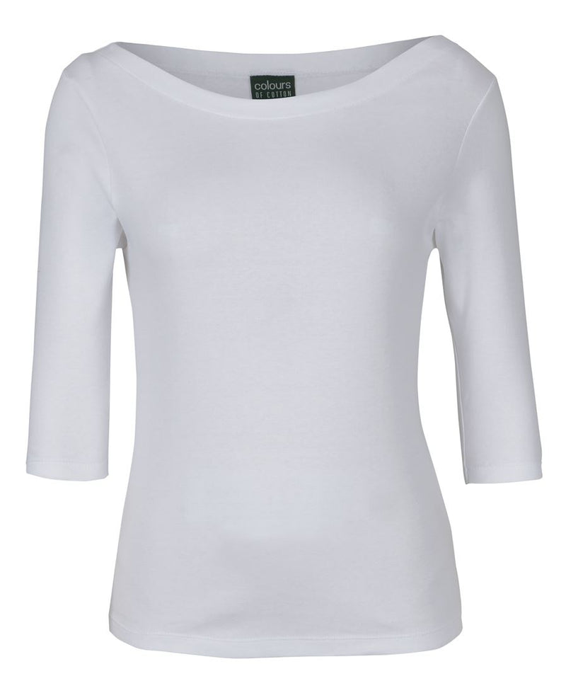 Load image into Gallery viewer, 1BT3 JB&#39;s C OF C Ladies 3/4 Sleeve Boat Neck Tee
