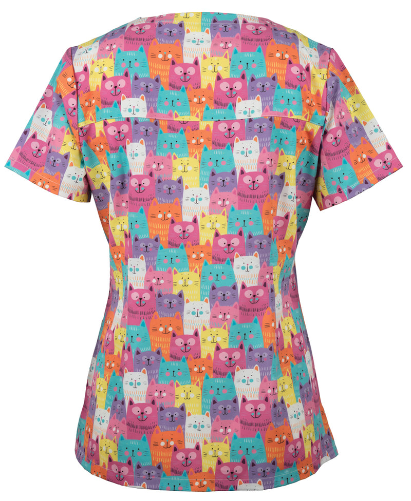 Load image into Gallery viewer, 4STP1 JB&#39;s Ladies Scrub Top Printed
