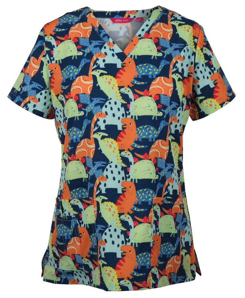 Load image into Gallery viewer, 4STP1 JB&#39;s Ladies Scrub Top Printed
