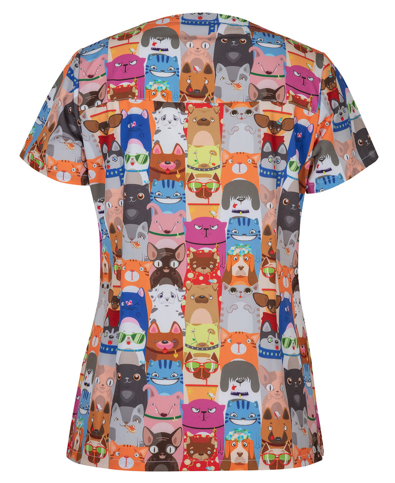 Load image into Gallery viewer, 4STP1 JB&#39;s Ladies Scrub Top Printed
