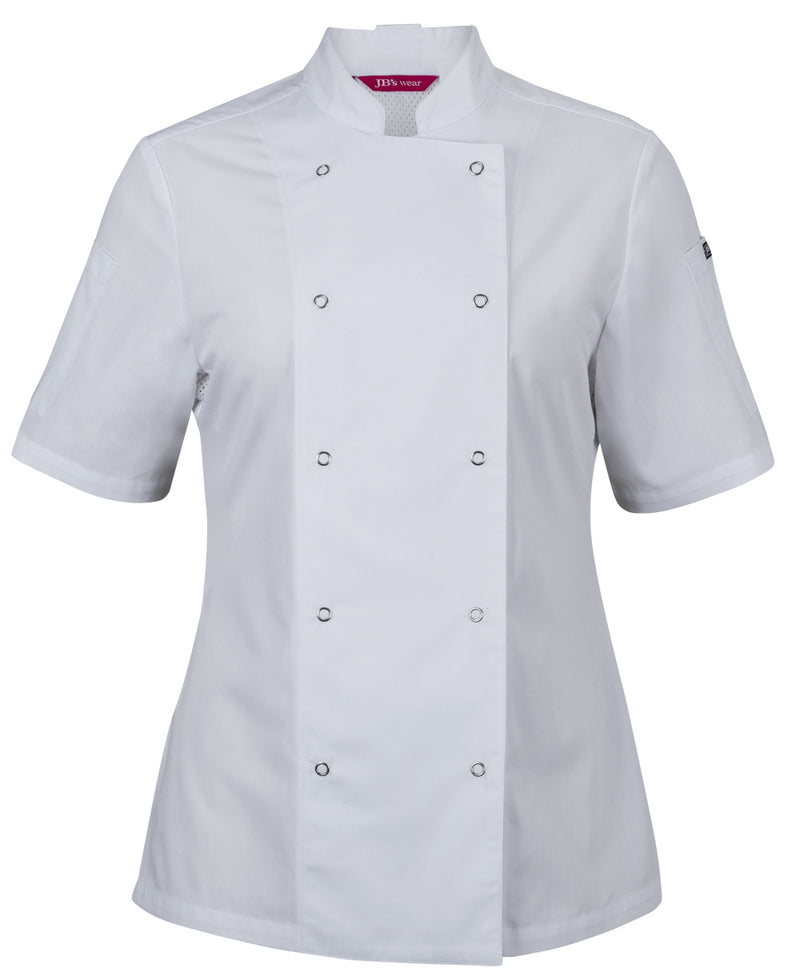 Load image into Gallery viewer, 5CJS1 JB&#39;s Ladies S/S Snap Button Chef Jacket
