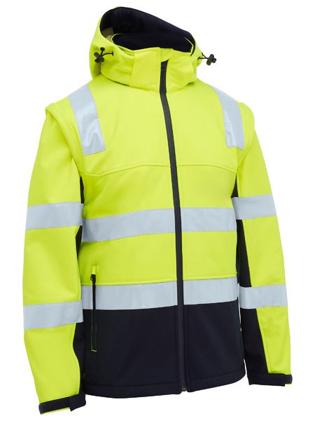 Load image into Gallery viewer, BJ6078T Bisley Taped Two Tone Hi Vis 3 In 1 Soft Shell Jacket
