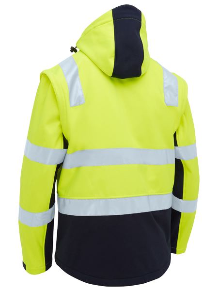 Load image into Gallery viewer, BJ6078T Bisley Taped Two Tone Hi Vis 3 In 1 Soft Shell Jacket
