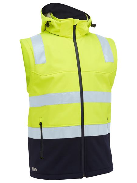 BJ6078T Bisley Taped Two Tone Hi Vis 3 In 1 Soft Shell Jacket