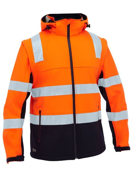 BJ6078T Bisley Taped Two Tone Hi Vis 3 In 1 Soft Shell Jacket