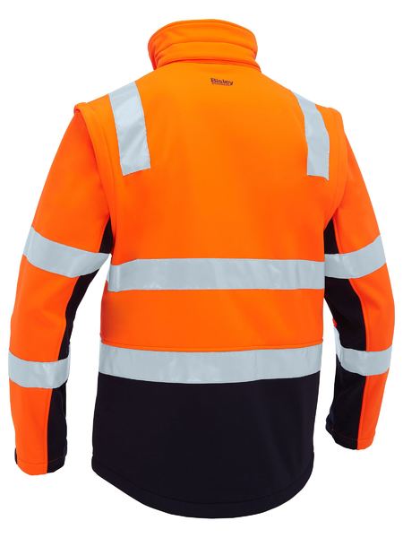 Load image into Gallery viewer, BJ6078T Bisley Taped Two Tone Hi Vis 3 In 1 Soft Shell Jacket
