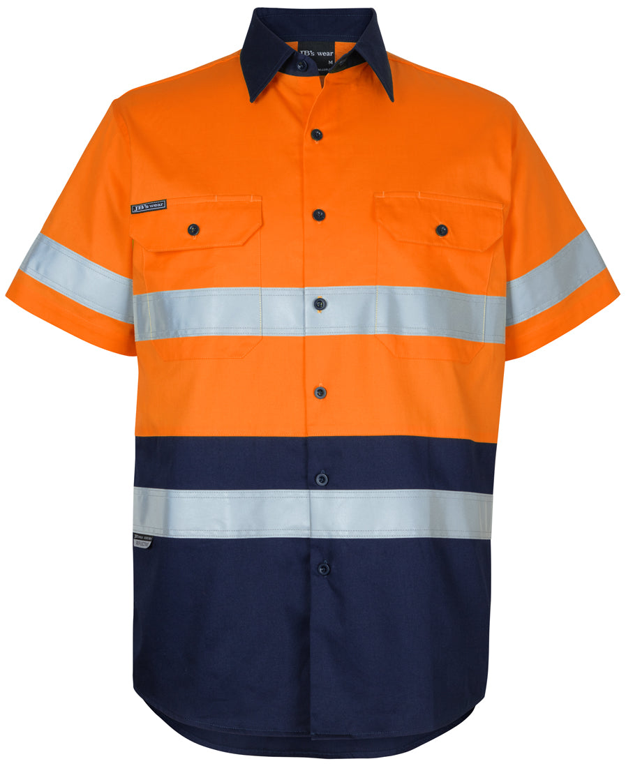 6DNWS JB's Hi Vis (D+N) S/S 150G Work Shirt