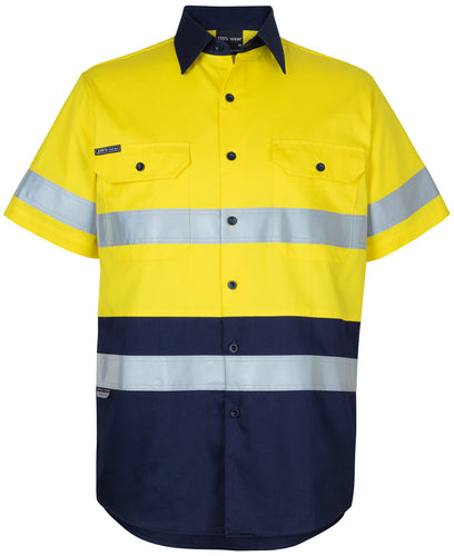 6DNWS JB's Hi Vis (D+N) S/S 150G Work Shirt