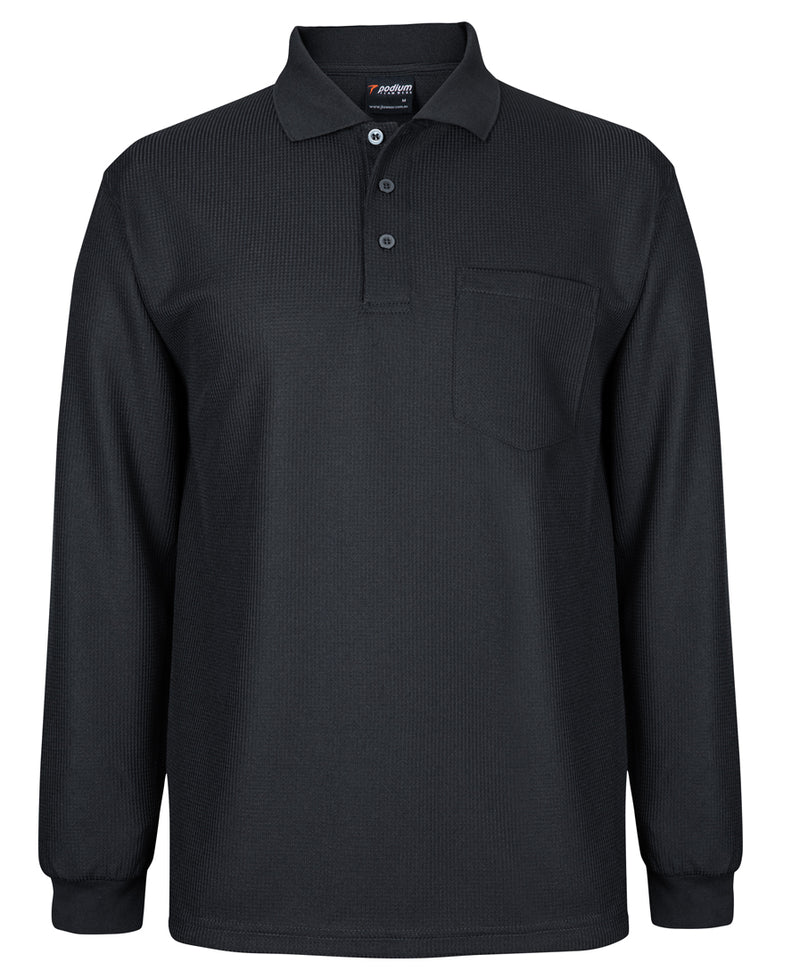 Load image into Gallery viewer, 7WPL JB&#39;s Podium L/S Waffle Pocket Polo
