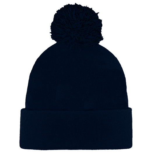 B1900 Headwear24 Cuffed Knitted Pom Pom Beanie
