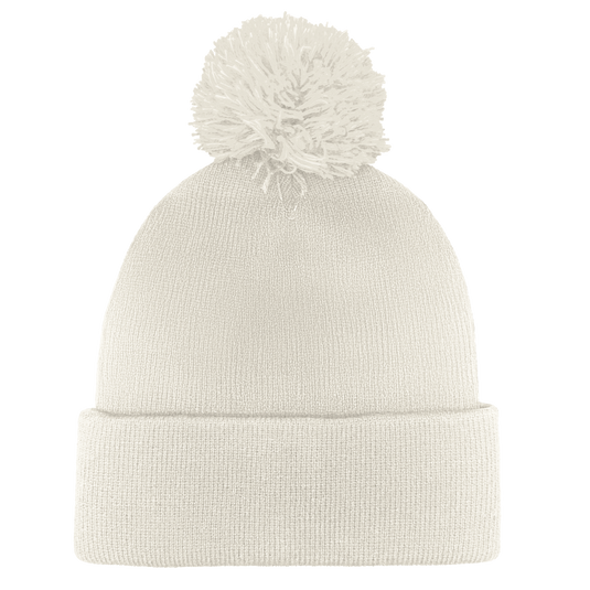 B1900 Headwear24 Cuffed Knitted Pom Pom Beanie