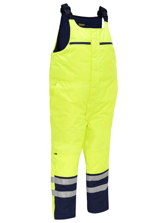 BAB6452T Bisley Taped Hi Vis Freezer Bib & Brace Coverall - Stout