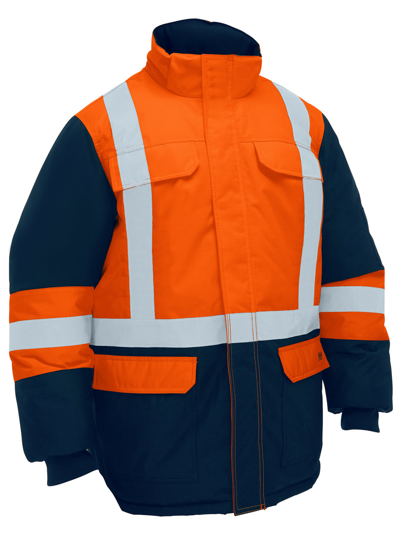 Load image into Gallery viewer, BJ6454HT Bisley H Taped Hi Vis Freezer Hooded Jacket
