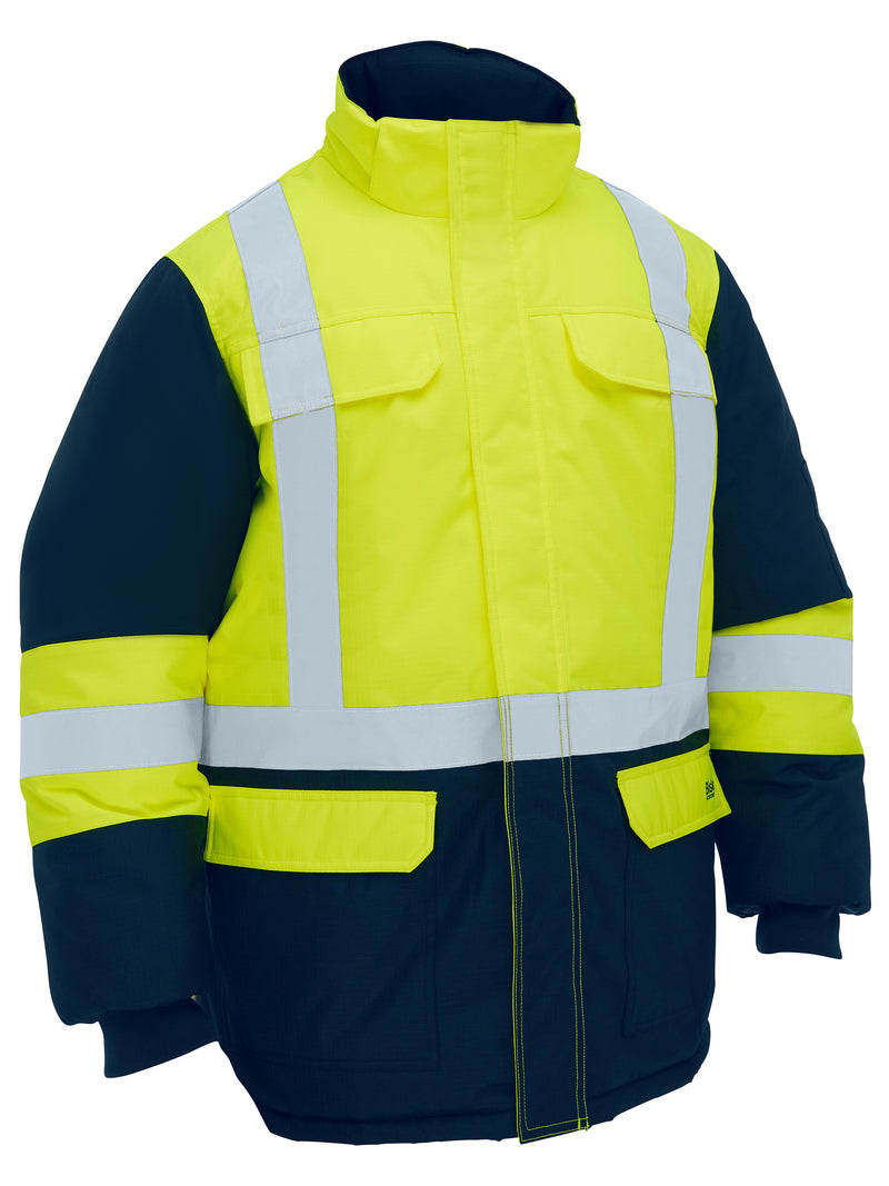 Load image into Gallery viewer, BJ6454HT Bisley H Taped Hi Vis Freezer Hooded Jacket
