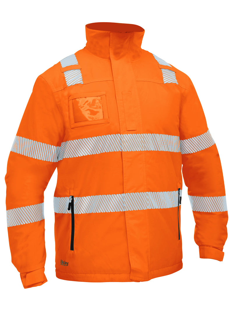 Load image into Gallery viewer, BJ6842T Bisley Taped Hi Vis Heated Jacket With Hood
