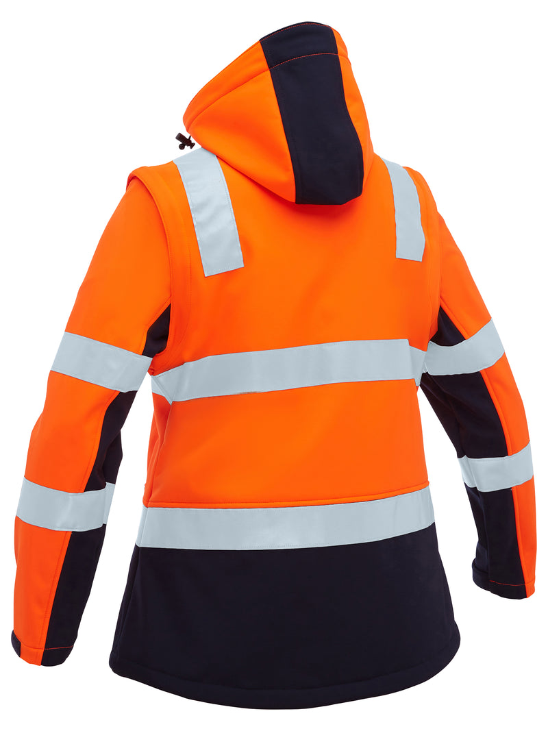 Load image into Gallery viewer, BJL6078T Bisley Womens Taped Two Tone Hi Vis 3-In-1 Soft Shell Jacket
