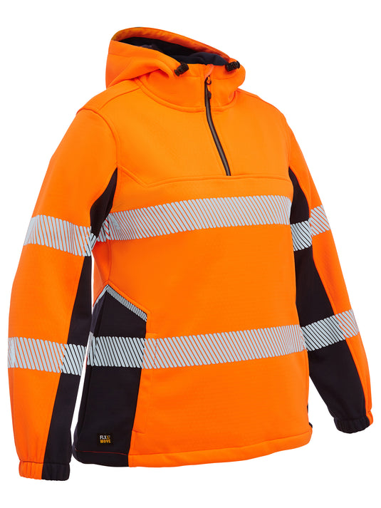 BKL6571T Bisley Womens Flex & Move Hi Vis Taped Liquid Repellent Fleece Hoodie