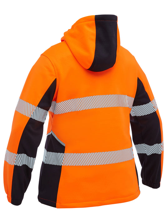 BKL6571T Bisley Womens Flex & Move Hi Vis Taped Liquid Repellent Fleece Hoodie