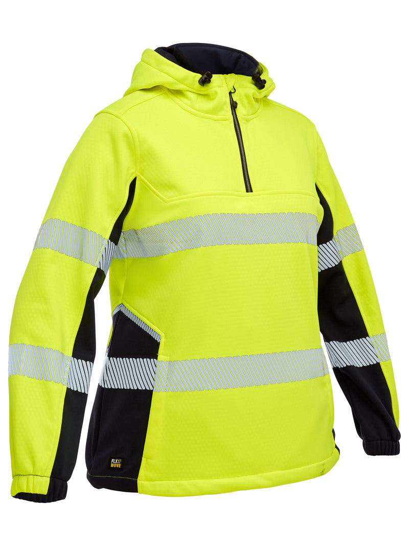 Load image into Gallery viewer, BKL6571T Bisley Womens Flex &amp; Move Hi Vis Taped Liquid Repellent Fleece Hoodie
