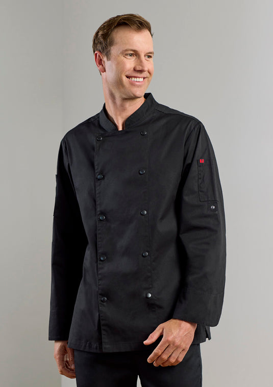 CH430ML BizCollection Mens Gusto Long Sleeve Chef Jacket