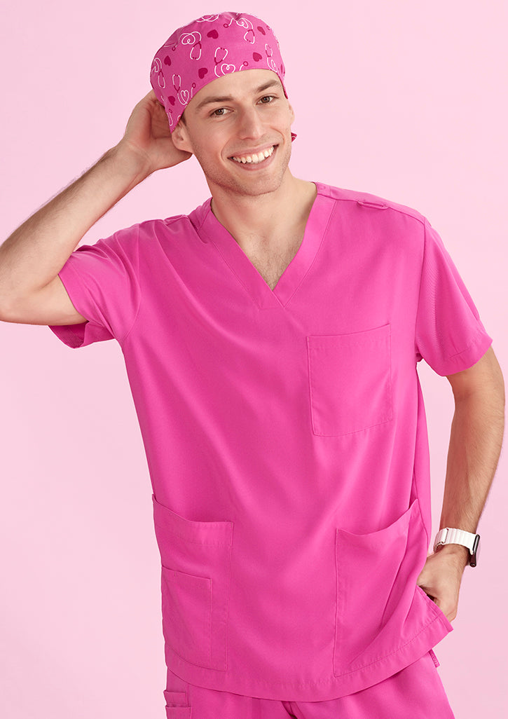 Load image into Gallery viewer, CSC246U BizCare Unisex Pink Printed Scrub Cap - Clearance

