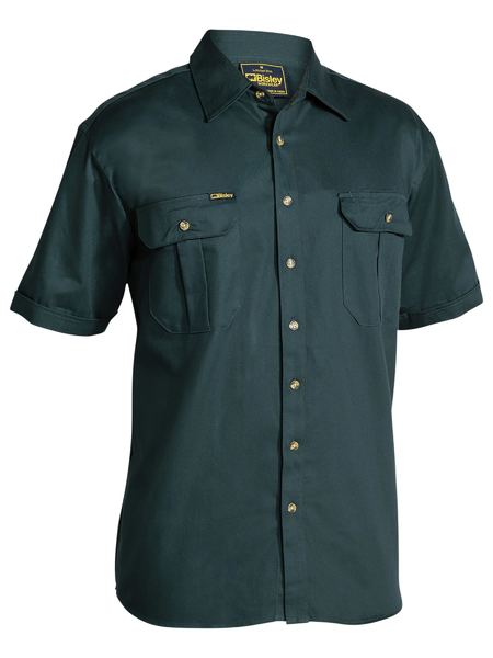 Wholesale BS1433 Bisley Original Cotton Drill Shirt - Short Sleeve Printed or Blank