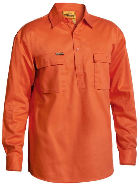 Load image into Gallery viewer, Wholesale BSC6433 Bisley Closed Front Cotton Drill Shirt - Long Sleeve Printed or Blank
