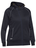 Wholesale BKL6925 BISLEY WOMEN'S FLEECE ZIP FRONT HOODIE WITH SHERPA LINING Printed or Blank