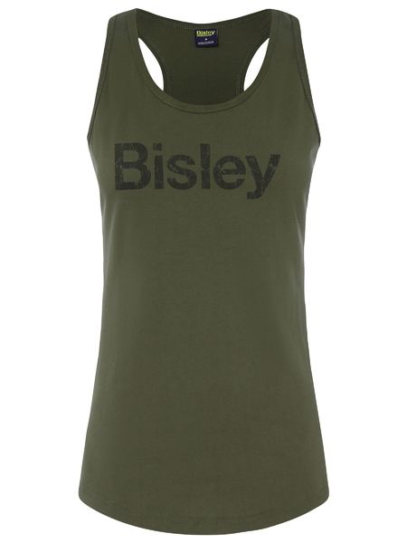 BKSL063 Bisley Women's Cotton Logo Singlet
