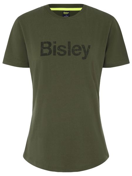 Load image into Gallery viewer, Wholesale BKTL064 BISLEY WOMEN&#39;S COTTON LOGO TEE Printed or Blank
