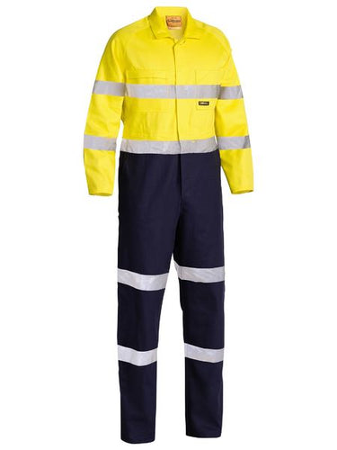 Wholesale BC6357T Bisley TAPED HI VIS DRILL COVERALL - STOUT Printed or Blank