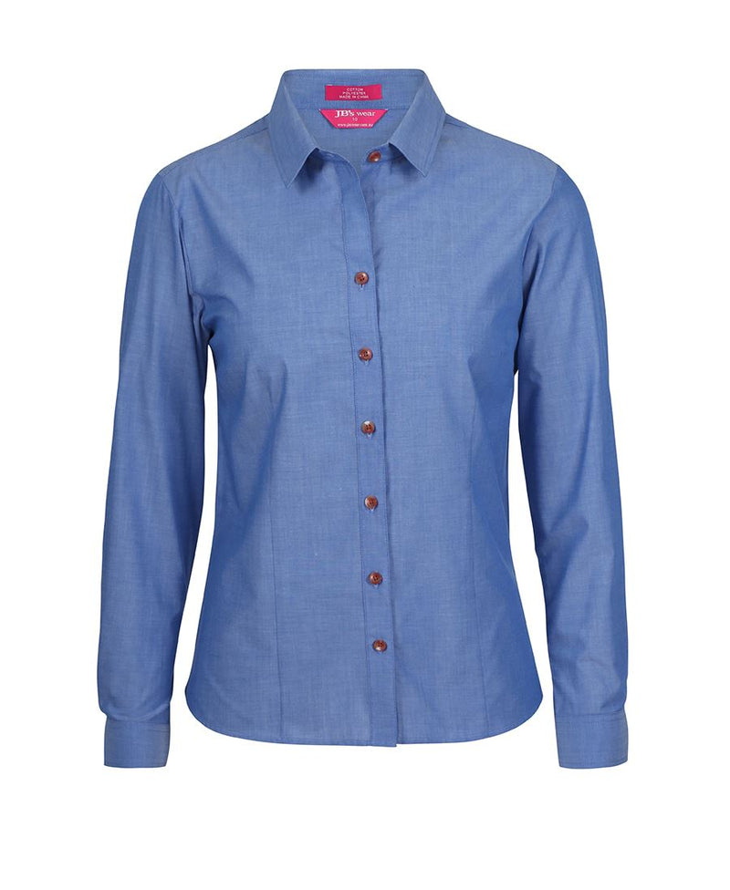 Load image into Gallery viewer, Wholesale 4FC1L JB&#39;s LADIES CLASSIC L/S FINE CHAMBRAY Printed or Blank
