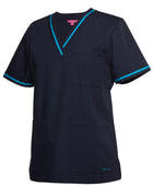 Wholesale 4SCT1 JB's Ladies Contrast Scrubs Printed or Blank