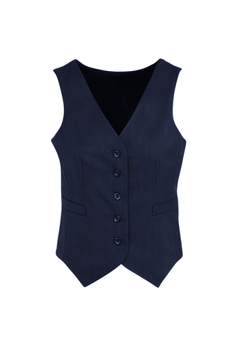 Wholesale 50111 BIZCORPORATES WOMENS PEAKED VEST WITH KNITTED BACK Printed or Blank