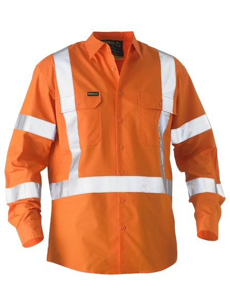 Load image into Gallery viewer, BS6266XT Bisley Recycle X Taped Hi Vis Drill Shirt
