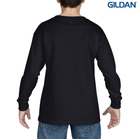 Wholesale 5400B Gildan Heavy Cotton Youth Long Sleeve T-Shirt Printed or Blank