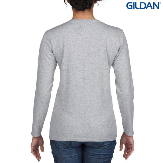Wholesale 5400L Gildan Heavy Cotton Ladies Long Sleeve T-Shirt Printed or Blank