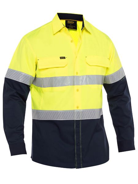 Load image into Gallery viewer, BS6491T Bisley X Airflow™ Hi vis Taped Stretch Ripstop Shirt
