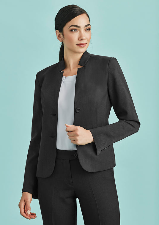 Wholesale 60113 BIZCORPORATES WOMENS SHORT JACKET WITH REVERSE LAPEL Printed or Blank
