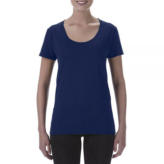 Wholesale Gildan 64550L Womens Deep Scoop T-Shirt Printed or Blank