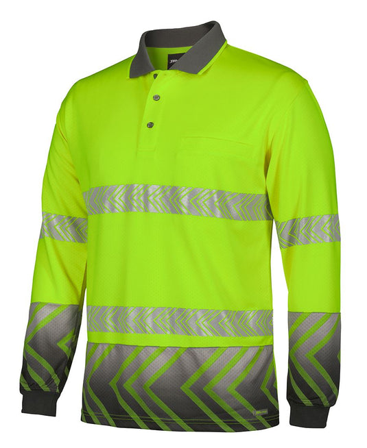 Wholesale 6HAL JB's L/S ARROW SUB POLO WITH SEGMENTED TAPE Printed or Blank