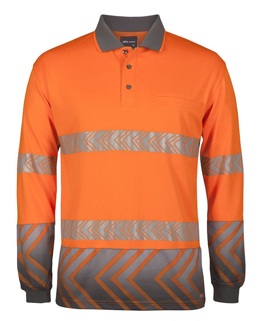 Wholesale 6HAL JB's L/S ARROW SUB POLO WITH SEGMENTED TAPE Printed or Blank