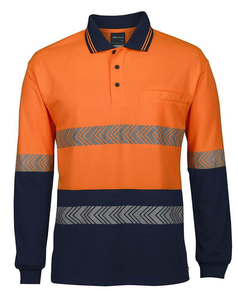 Load image into Gallery viewer, Wholesale 6HLST JB&#39;s HV L/S SEGMENTED TAPE POLO Printed or Blank
